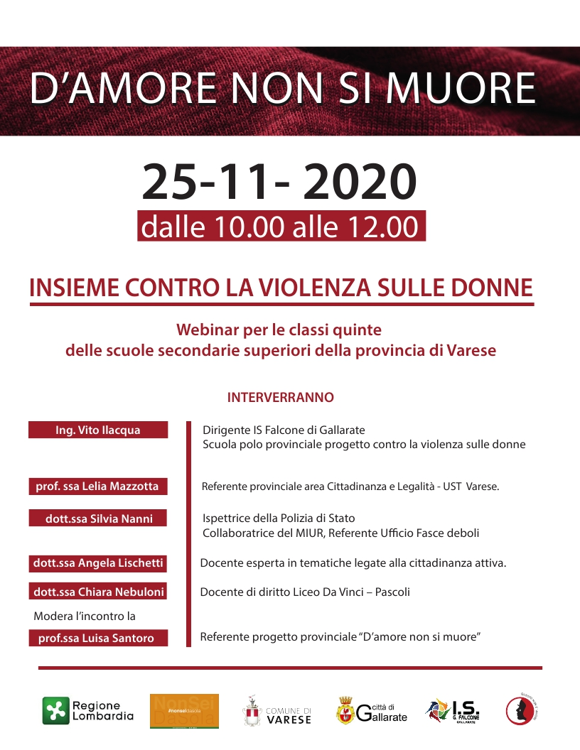 Locandina evento del 25 Novembre
